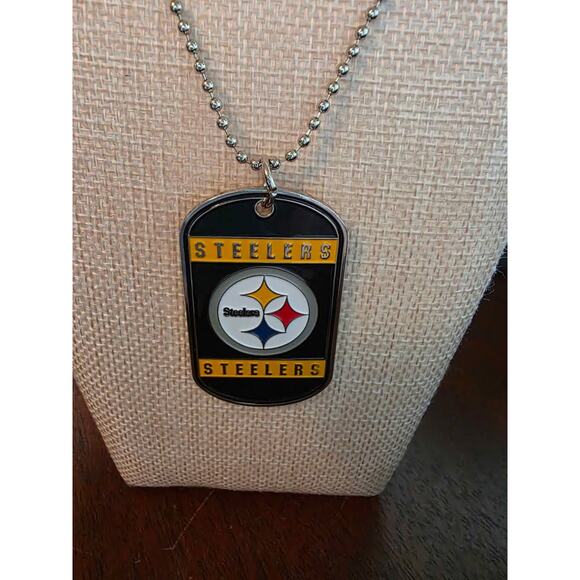 Pittsburgh Steelers Dog Tag Chain Necklace - Picture 2 of 8